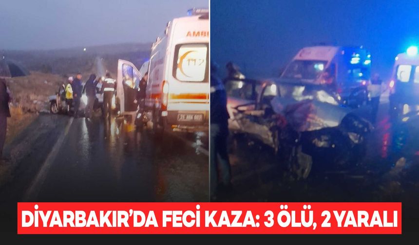 Diyarbakır’da takla atan otomobilde 3 kişi yaşamını yitirdi, 2 kişi yaralandı