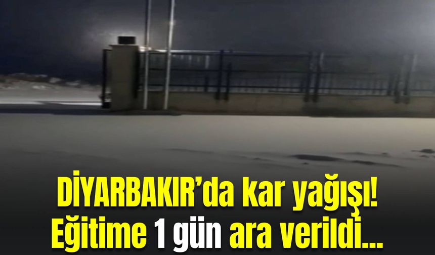 Diyarbakır’da kar yağışı etkili oldu! Eğitime 1 gün ara verildi