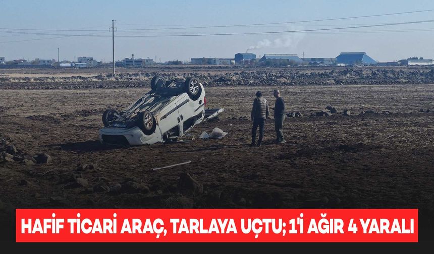 Diyarbakır’da hafif ticari araç takla attı: 1'i ağır 4 yaralı