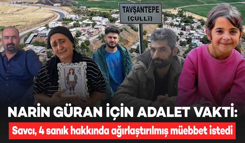 Narin Güran için adalet vakti: Savcı mütalaasında 4 sanık hakkında ağırlaştırılmış müebbet istedi