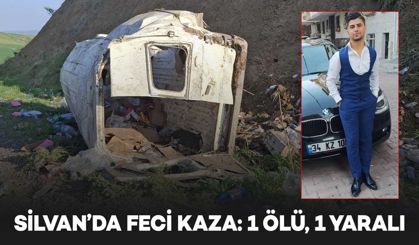 Silvan’da takla atan minibüs hurdaya döndü: 1 ölü, 1 yaralı