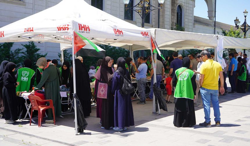 Bismil'de İHH tarafından Gazze yararına düzenlenen kermese yoğun ilgi