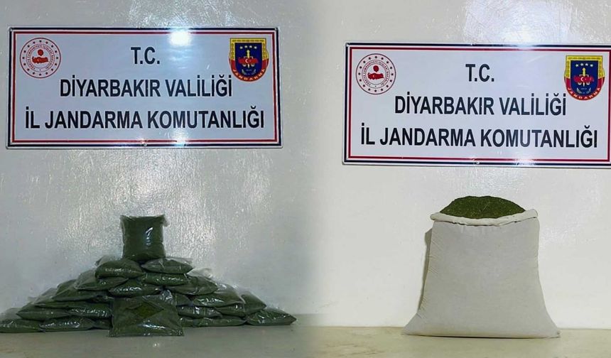 Diyarbakır’da 77 kilogram toz esrar ele geçirildi