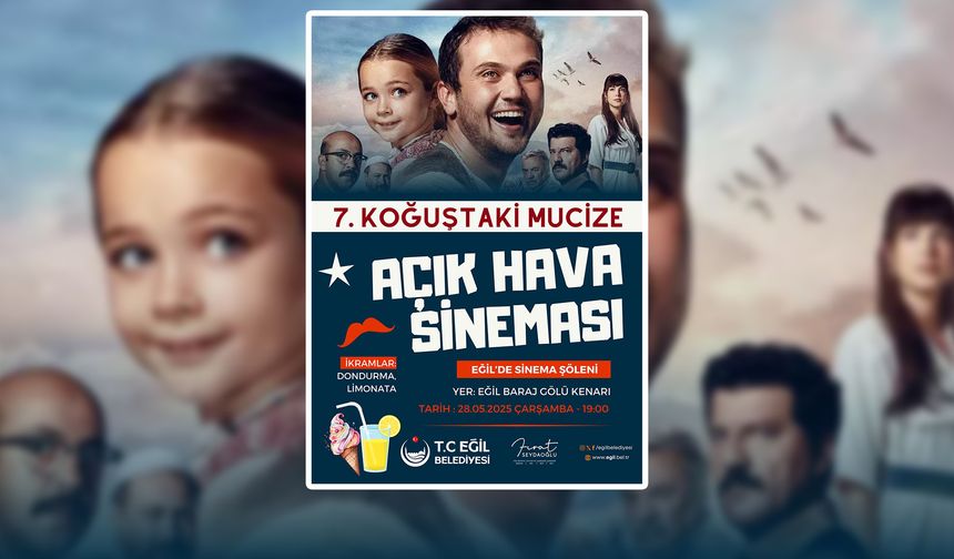 Eğil Belediyesinden Ücretsiz Açık Hava Sineması
