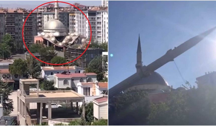 Diyarbakır’da 22 yıllık cami, kontrollü şekilde yıkıldı