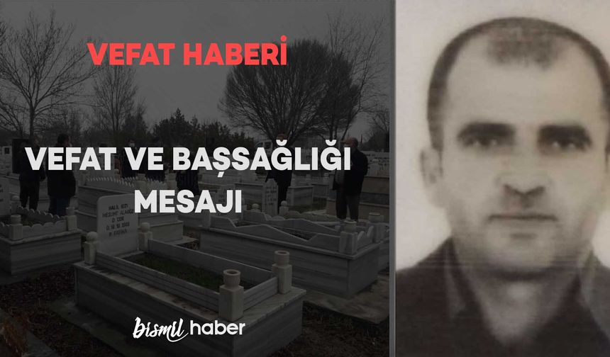 Akpınar Mahallesinde Salih Koluman vefat etmiştir