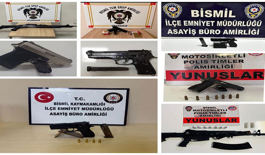 BİSMİL'DE GENİŞ ÇAPLI SİLAH DENETİMİ: ÇOK SAYIDA SİLAH ELE GEÇİRİLDİ