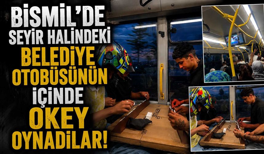 Bismil'de Seyir Halindeki Belediye Otobüsünün İçinde Okey Oynadılar