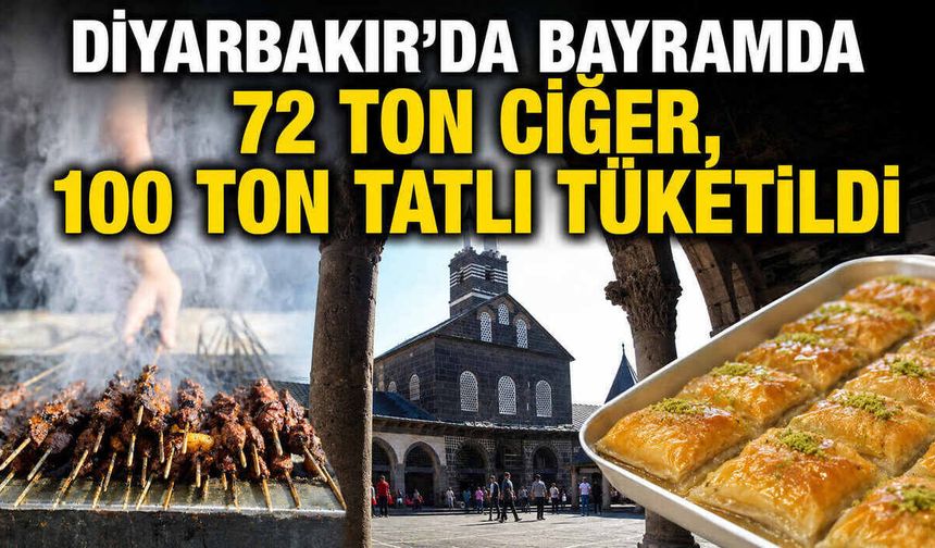 Diyarbakır’da Bayramda 72 Ton Ciğer, 100 Ton Tatlı Tüketildi