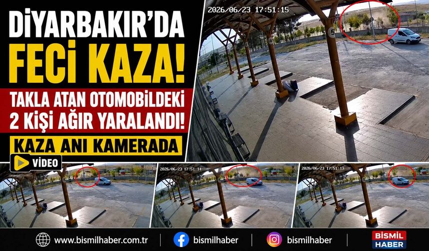 Diyarbakır'da Feci Kaza: Takla Atan Otomobildeki 2 Kişi Ağır Yaralandı