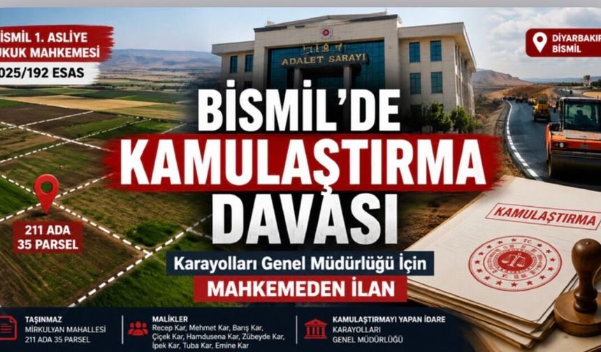 Karayolları'ndan Bismil'de Kamulaştırma Hamlesi