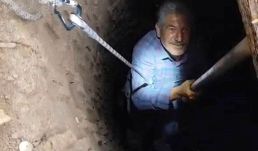 Kuyuya Düşen Vatandaş Ekiplerin Müdahalesiyle Kurtarıldı