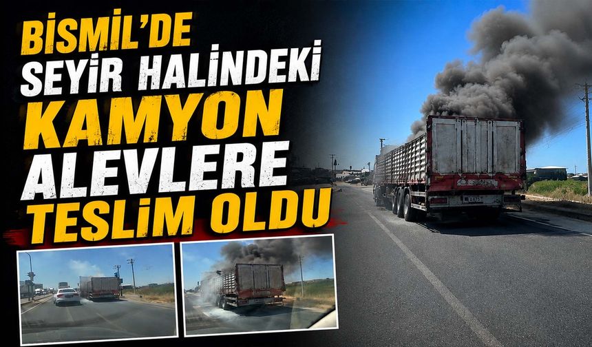 Bismil'de Seyir Halindeki Kamyon Alevlere Teslim Oldu