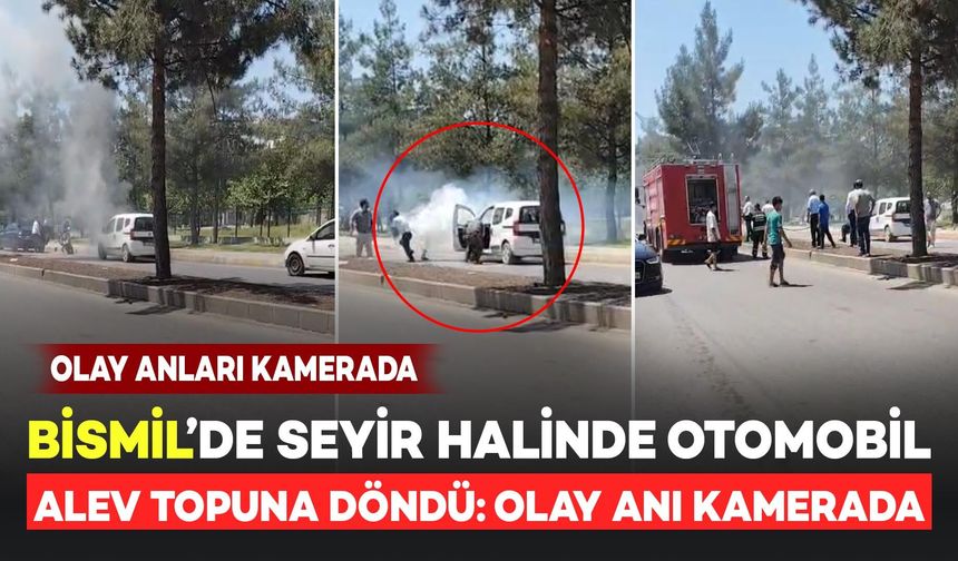 Bismil'de Seyir Halindeki Otomobil Alev Topuna Döndü