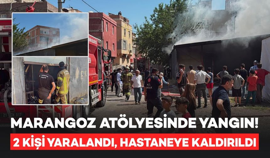 Diyarbakır'da Marangoz Atölyesinde Yangın: 2 Kişi Yaralandı