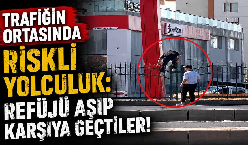 Diyarbakır'da Tehlikeli Yolculuk: Korkulukları Aşıp Trafiğe Daldılar!