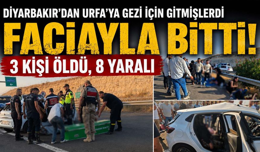 Gezi Dönüşü Feci Kaza! Aralarında Diyarbakırlılarında Olduğu Kazada 3 Kişi Öldü, 8 Yaralı