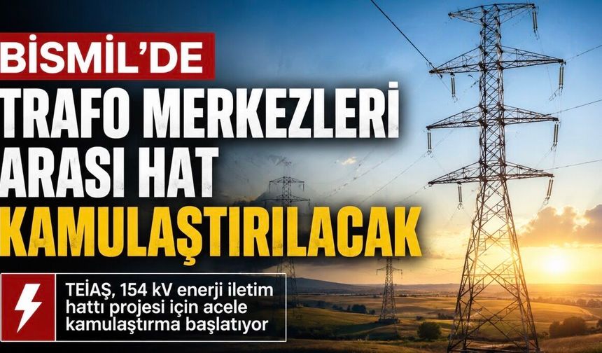 Bismil’de Enerji İletim Hattı İçin Acele Kamulaştırma Kararı