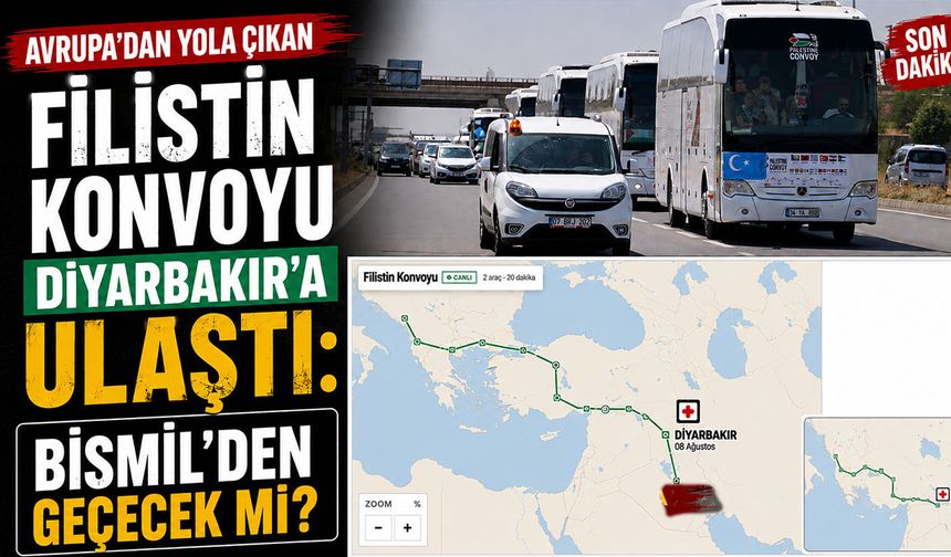 Avrupa’dan yola çıkan Filistin Konvoyu Diyarbakır’a ulaştı: Bismil'den geçecek mi?