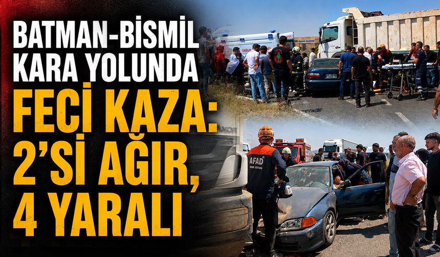 Batman-Bismil Kara Yolunda Feci Kaza: 2’si Ağır, 4 Yaralı