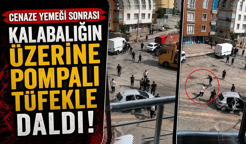 Cenaze Yemeği Sonrası Kalabalığın Üzerine Pompalı Tüfekle Daldı: Olay Anlar Kamerada