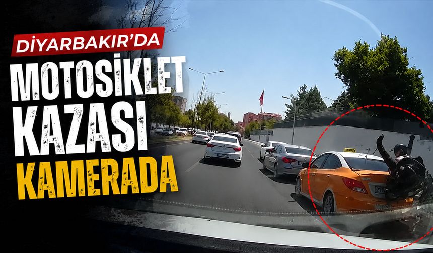 Diyarbakır’da Motosiklet Kazası Kamerada