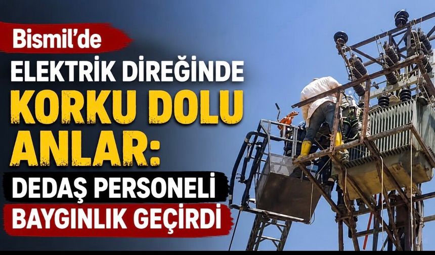 Bismil’de Elektrik Direğinde Korku Dolu Anlar: DEDAŞ Personeli Baygınlık Geçirdi
