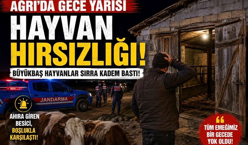 Gece yarısı hayvan hırsızlığı: Besicinin büyükbaş hayvanları çalındı
