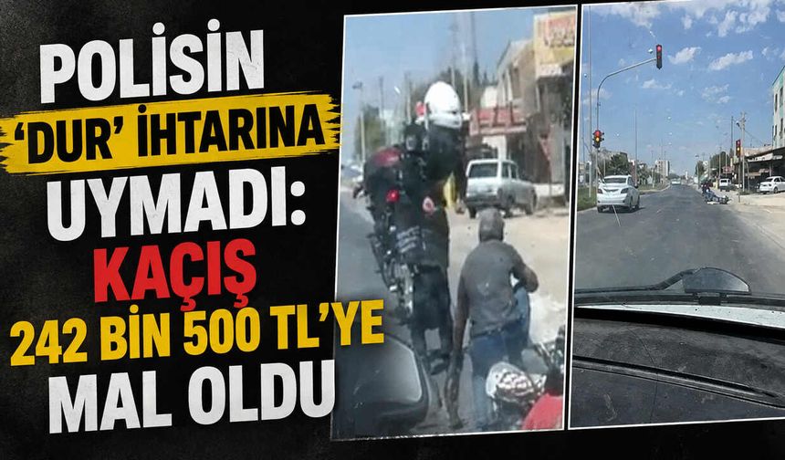 Polisin ‘Dur’ İhtarına Uymadı: Kaçış 242 Bin 500 TL’ye Mal Oldu
