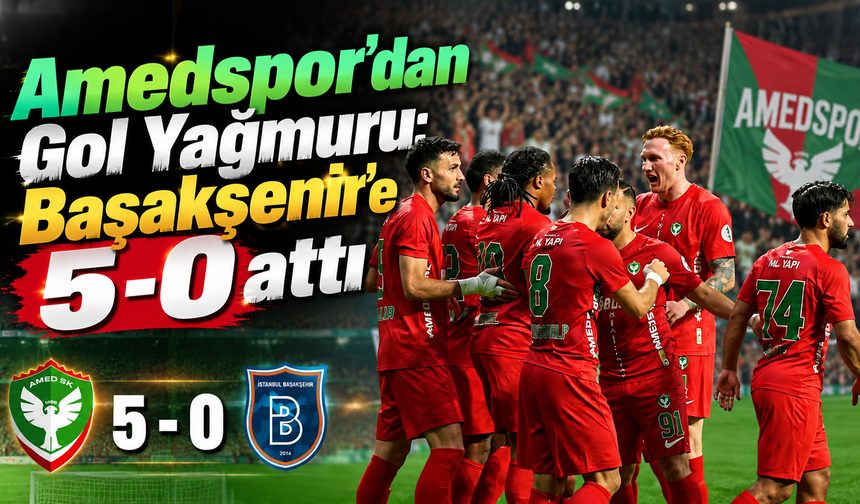 Amedspor’dan Başakşehir’e tarihi tarife: Diyarbakır’da 5 gollü gece