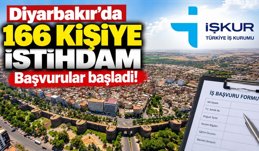 Diyarbakır’da 166 kişiye istihdam: Başvurular başladı