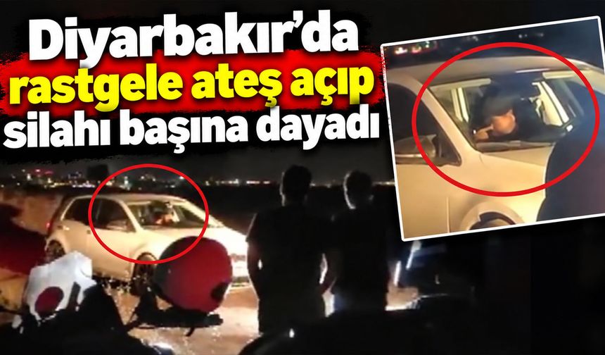 Diyarbakır’da rastgele ateş açıp silahı başına dayadı