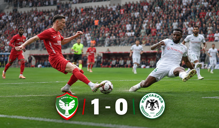 Amedspor Son Dakikalarda Güldü! Konyaspor'u 1-0 Mağlup Etti
