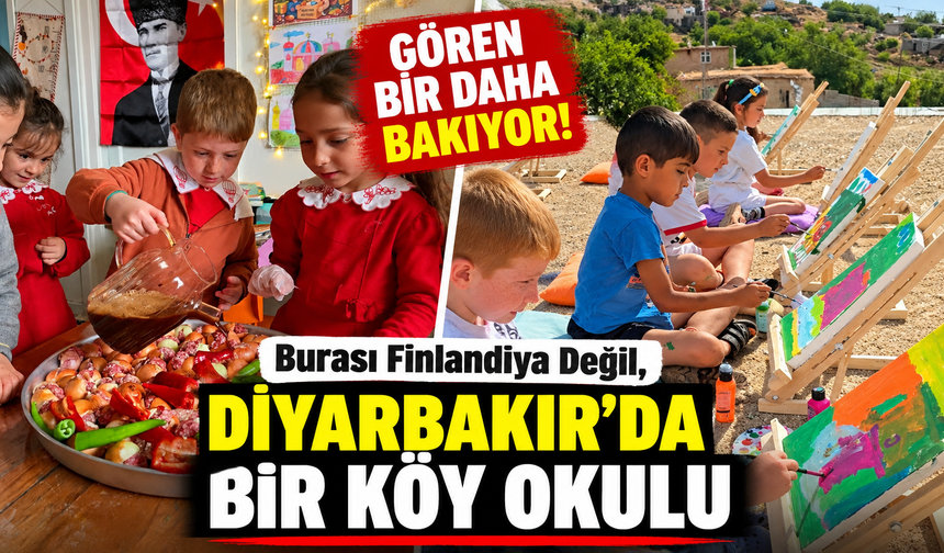 Gören Bir Daha Bakıyor! Burası Finlandiya Değil, Diyarbakır'da Bir Köy Okulu