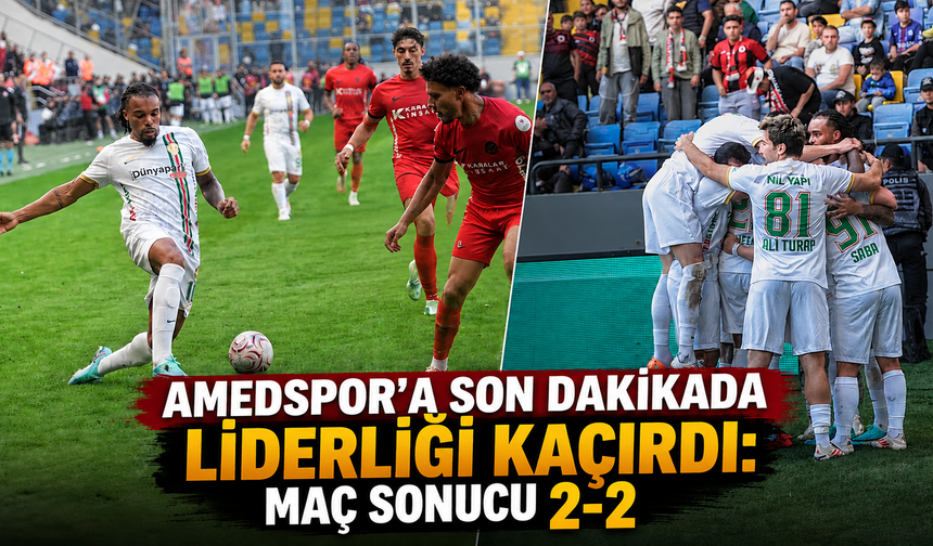 Amedspor'a Son Dakikada Liderliği Kaçırdı: Maç Sonucu 2-2
