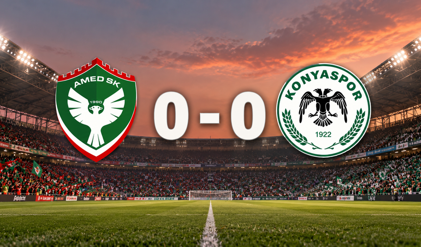 Amedspor-Konyaspor Maçında İlk Yarı Sona Erdi: 0-0