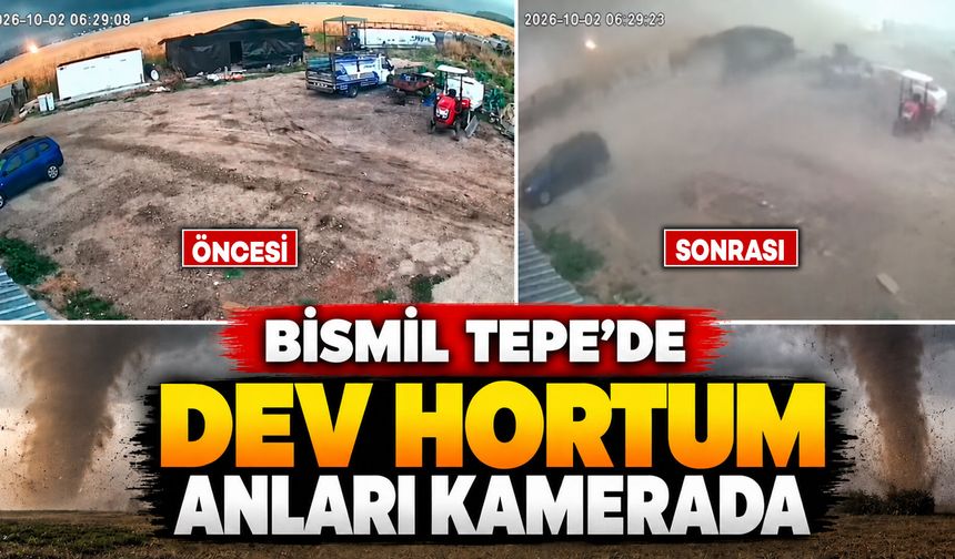 BİSMİL TEPE'DE DEV HORTUM ANLARI KAMERADA