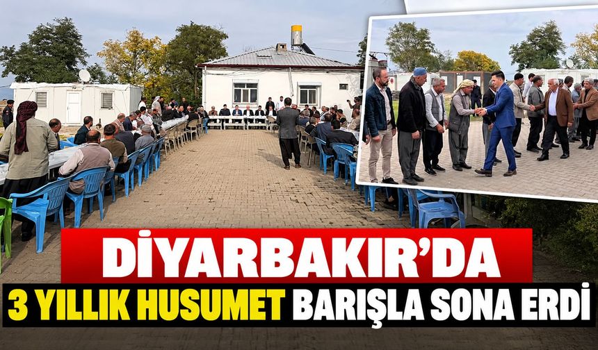 Diyarbakır’da 3 Yıllık Husumet Barışla Sona Erdi