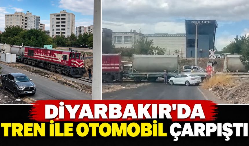 Diyarbakır’da tren ile otomobil çarpıştı