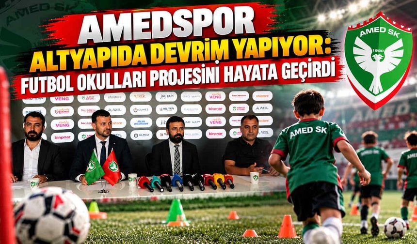 Amedspor Altyapıda Devrim Yapıyor: Futbol Okulları Projesini Hayata Geçirdi