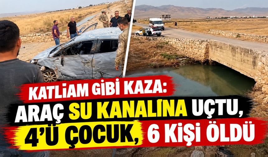 Katliam Gibi Kaza: Araç Su Kanalına Uçtu, 4'ü Çocuk, 6 Kişi Öldü