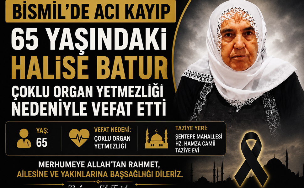 65 Yaşındaki Halise Batur Çoklu Organ Yetmezliği Nedeniyle Vefat Etti