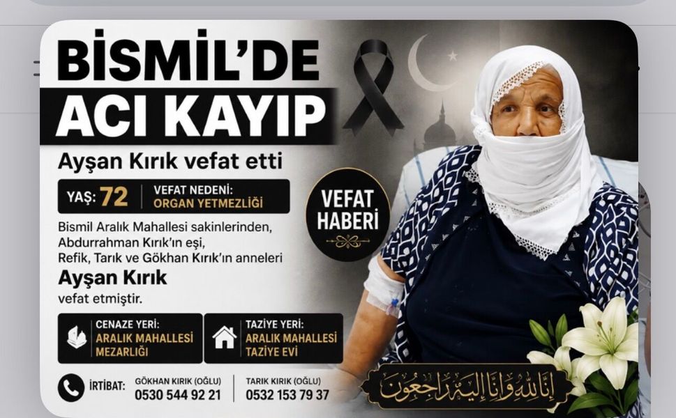 Bismil'de Ayşan Kırık Hayatını Kaybetti