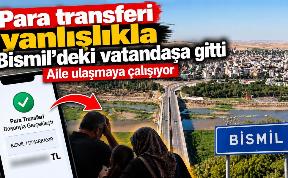 Para transferi yanlışlıkla Bismil’deki vatandaşa gitti: Aile ulaşmaya çalışıyor