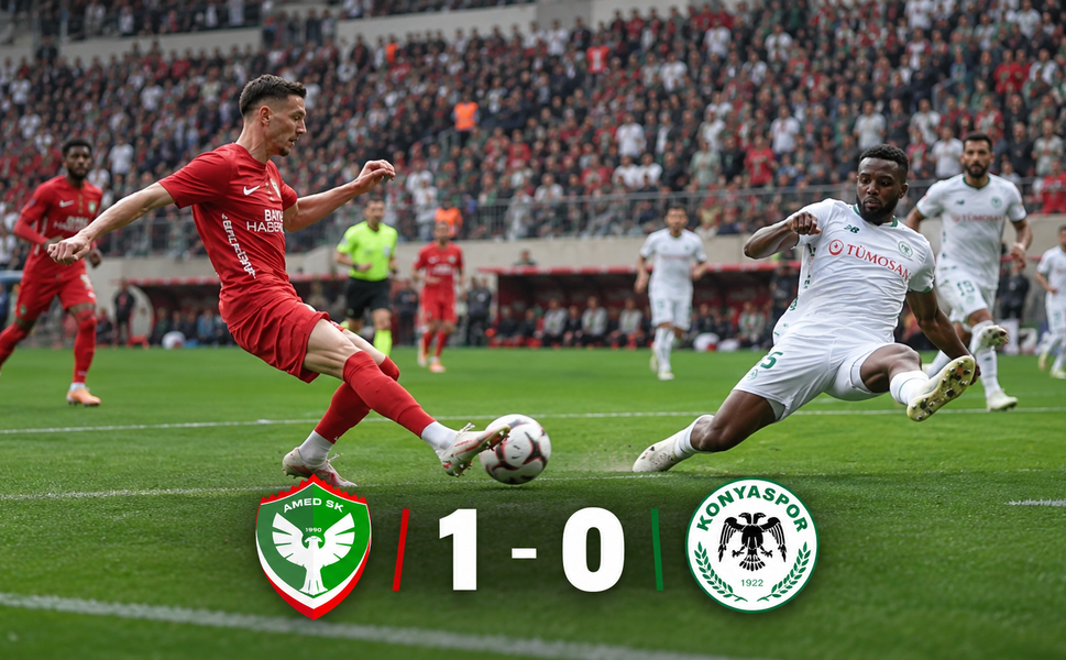 Amedspor Son Dakikalarda Güldü! Konyaspor'u 1-0 Mağlup Etti