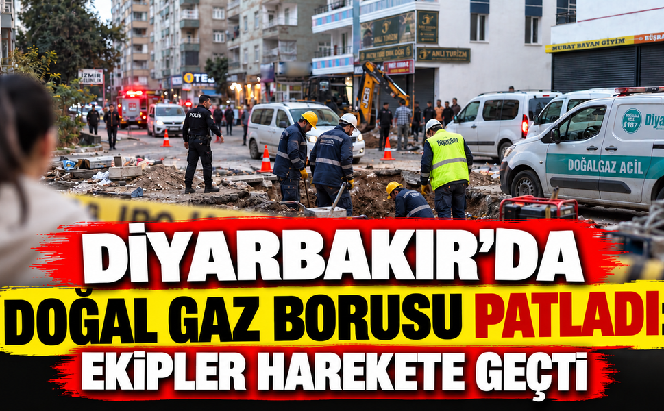 Diyarbakır’da Doğal Gaz Borusu Patladı: Ekipler Harekete Geçti