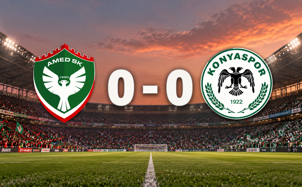 Amedspor-Konyaspor Maçında İlk Yarı Sona Erdi: 0-0