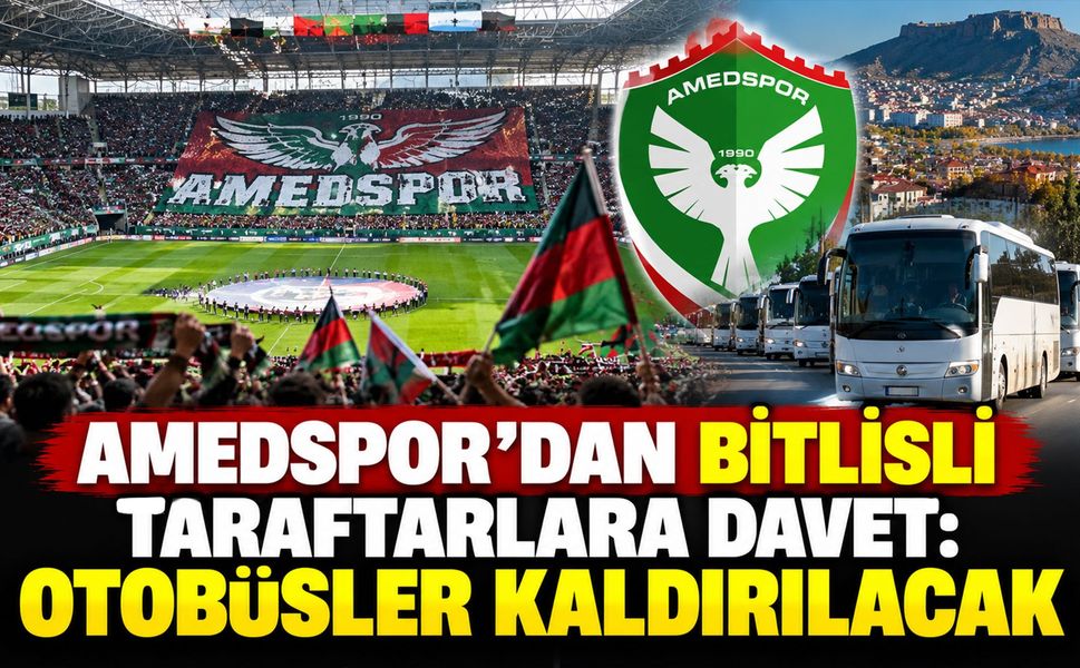 Amedspor’dan Bitlisli Taraftarlara Davet: Otobüsler Kaldırılacak