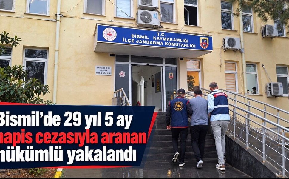 Bismil’de 29 yıl 5 ay hapis cezasıyla aranan hükümlü yakalandı