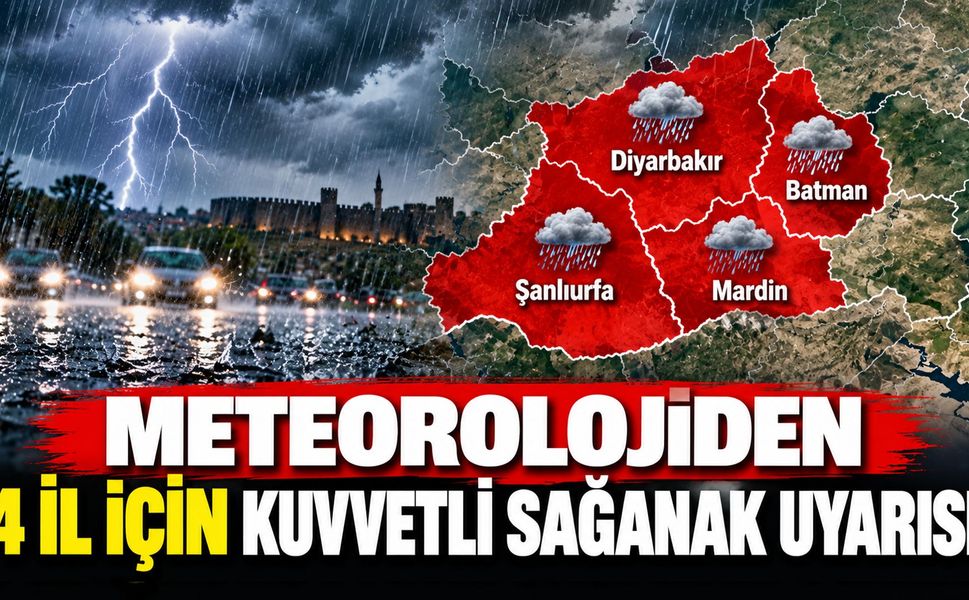 Meteorolojiden 4 İl İçin Kuvvetli Sağanak Uyarısı